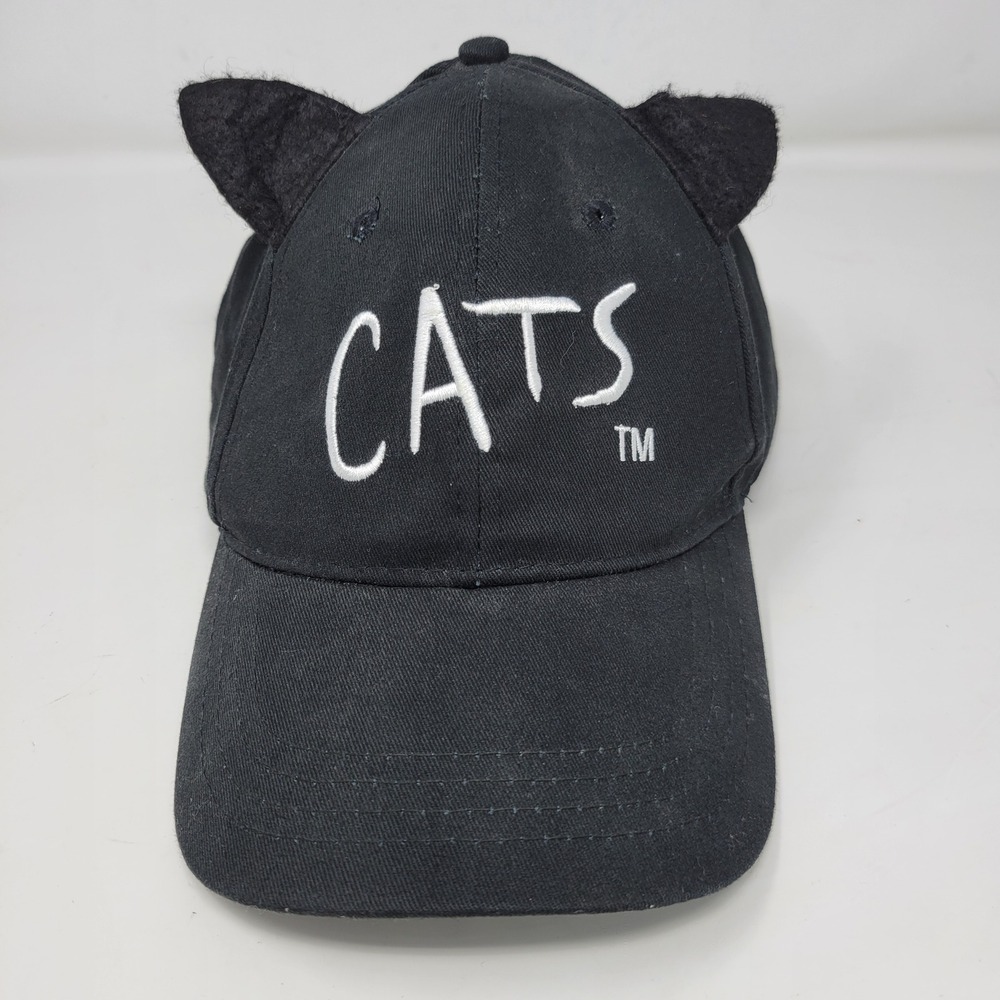 Vintage Cats the Musical Black Snapback Hat with Ears Broadway‎ 1981 RUG LTD